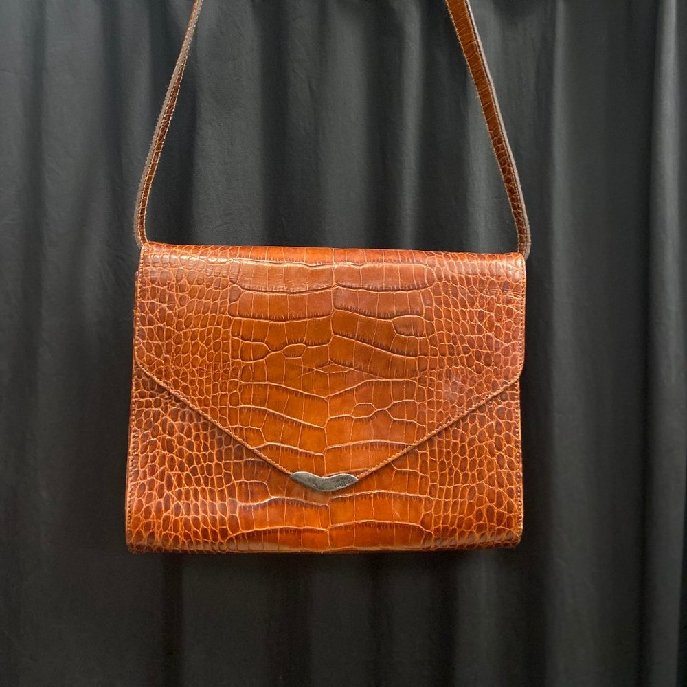 Ralph Lauren Shoulder Clutch Alligator Envelope